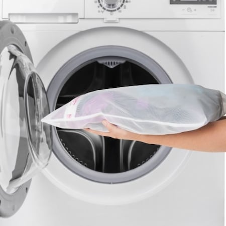 Hastings Home Set of 4 Mesh Laundry Bags, Clothes Organizer Washer with Zipper, Travel/Laundry (2 Medium 2 Large) 107862ZDG